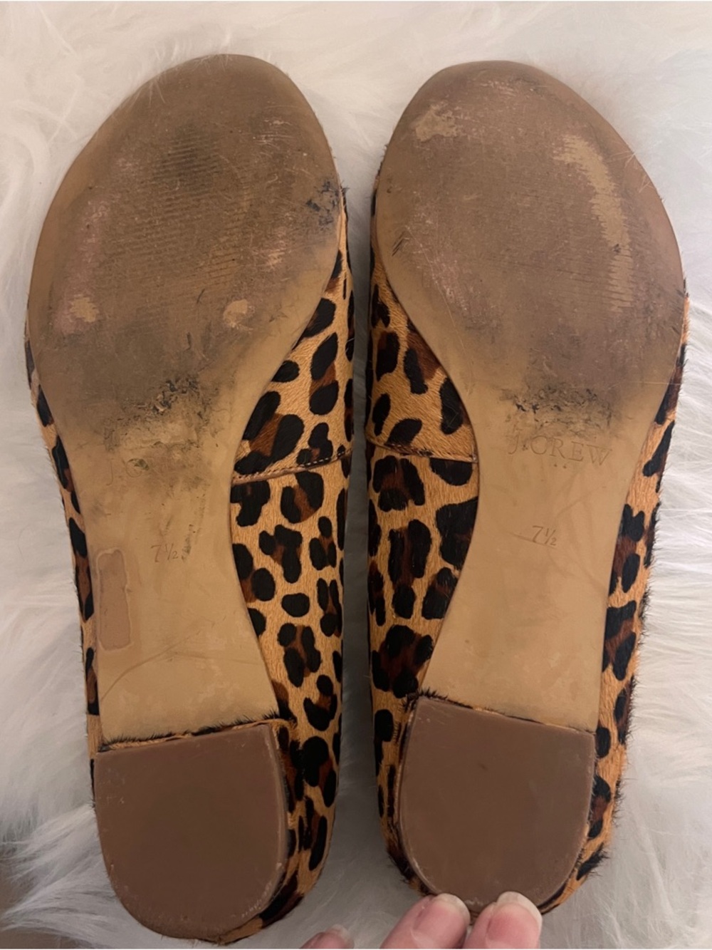 J. CREW Calf Hair Leopard Print Flat Low Heel 7.5 - Picture 6 of 6